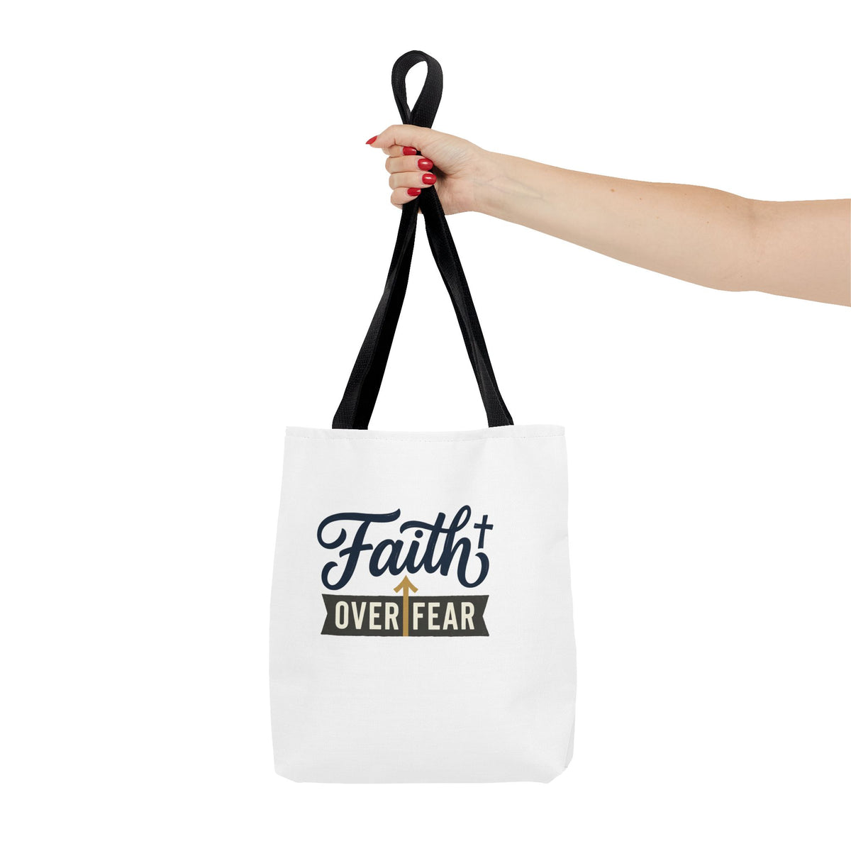 Faith Over Fear Tote Bag – Inspirational Christian Gift for Women – product view 6
