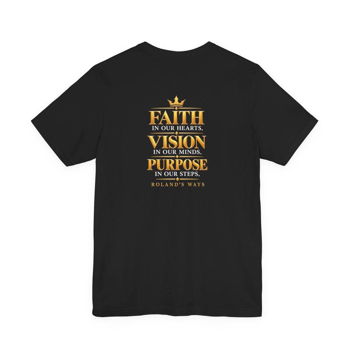 Back print preview — Faith in our hearts, Vision in our minds, Purpose in our steps
