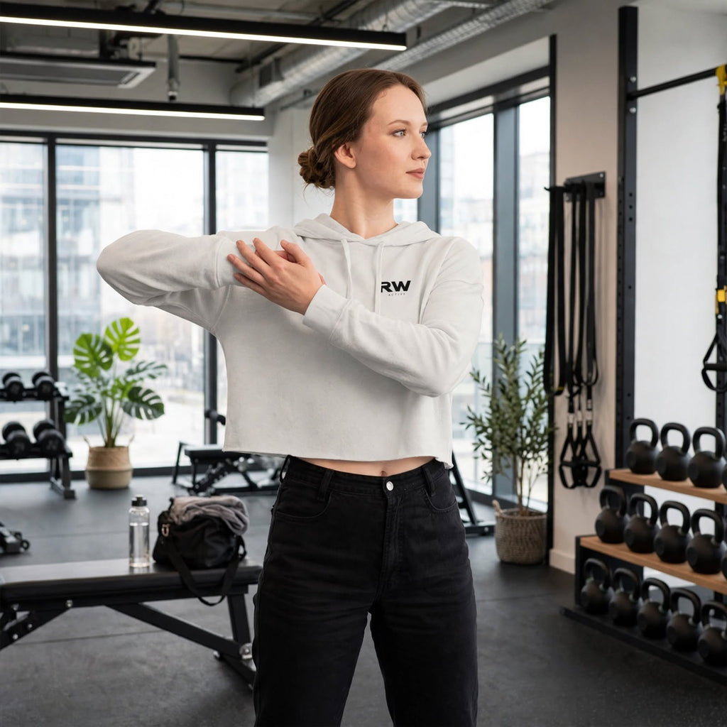 RW ACTIVE Women’s Everyday Crop Hoodie — Bone — product image 6