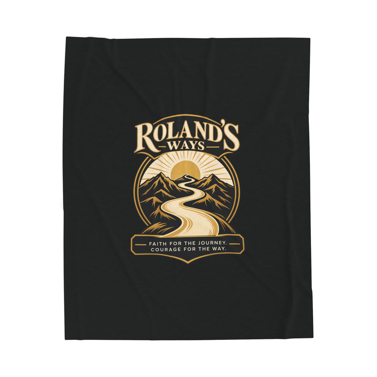Faith for the Journey Velveteen Plush Blanket front view