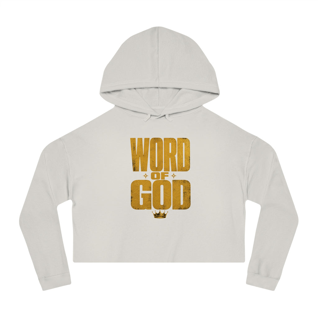 Word of God Gold Crown Women's Cropped Hoodie