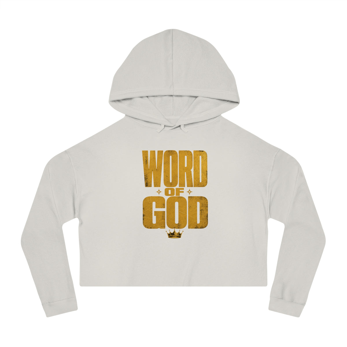 Word of God Gold Crown Women's Cropped Hoodie