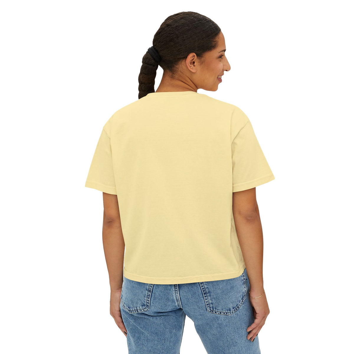 Faith Over Fear Boxy Tee — Pigment-Dyed Women's Graphic Shirt – product view 14