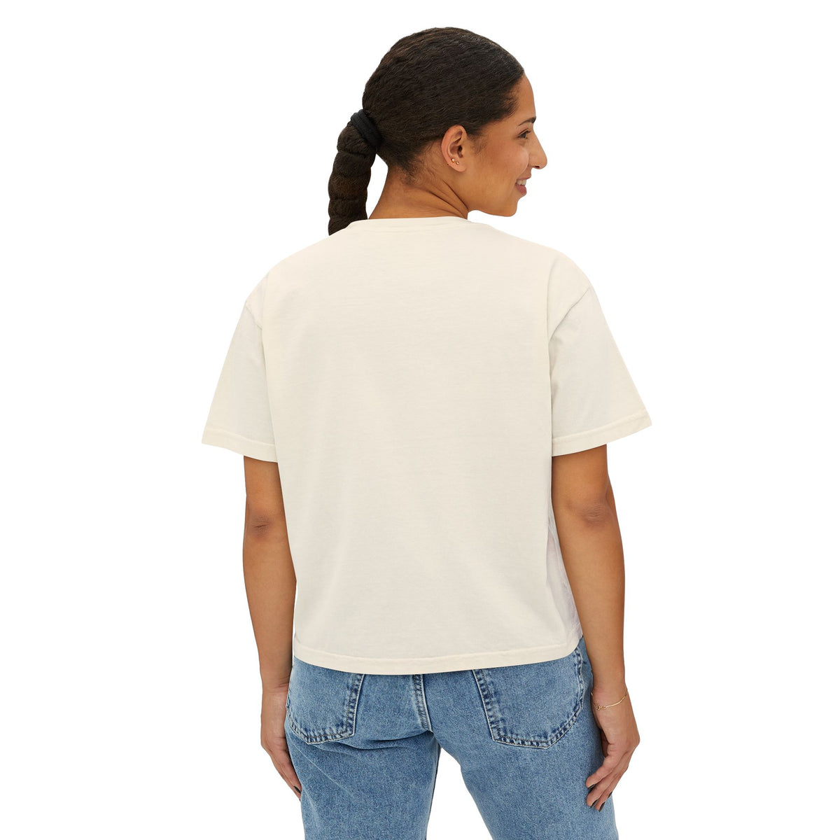 Faith Over Fear Boxy Tee — Pigment-Dyed Women's Graphic Shirt – product view 11