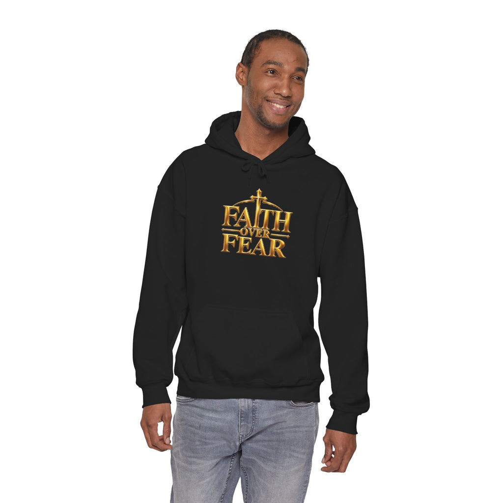 Faith Over Fear Gold Cross Hoodie — product image 7