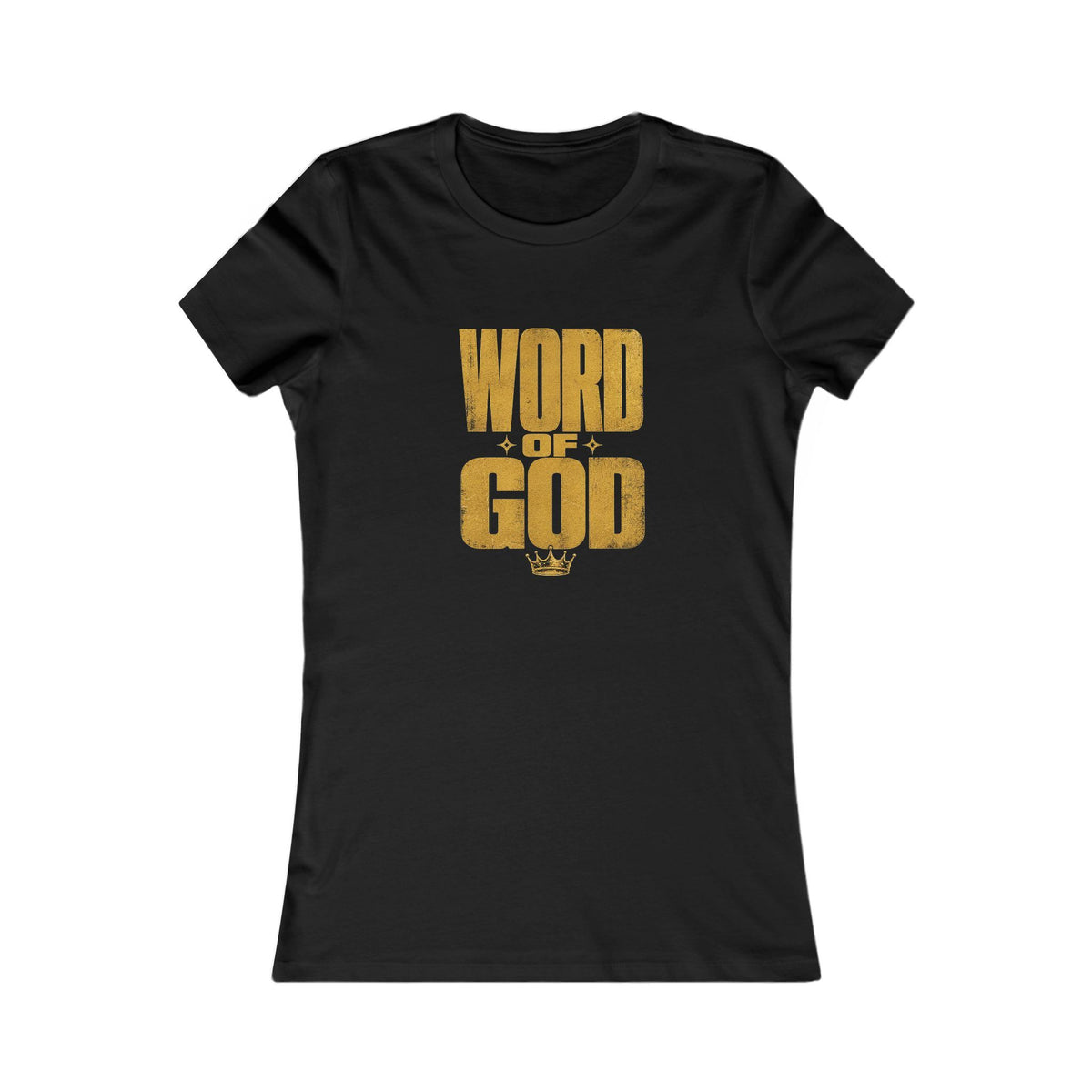 Word of God Gold Crown Women's Fitted Tee