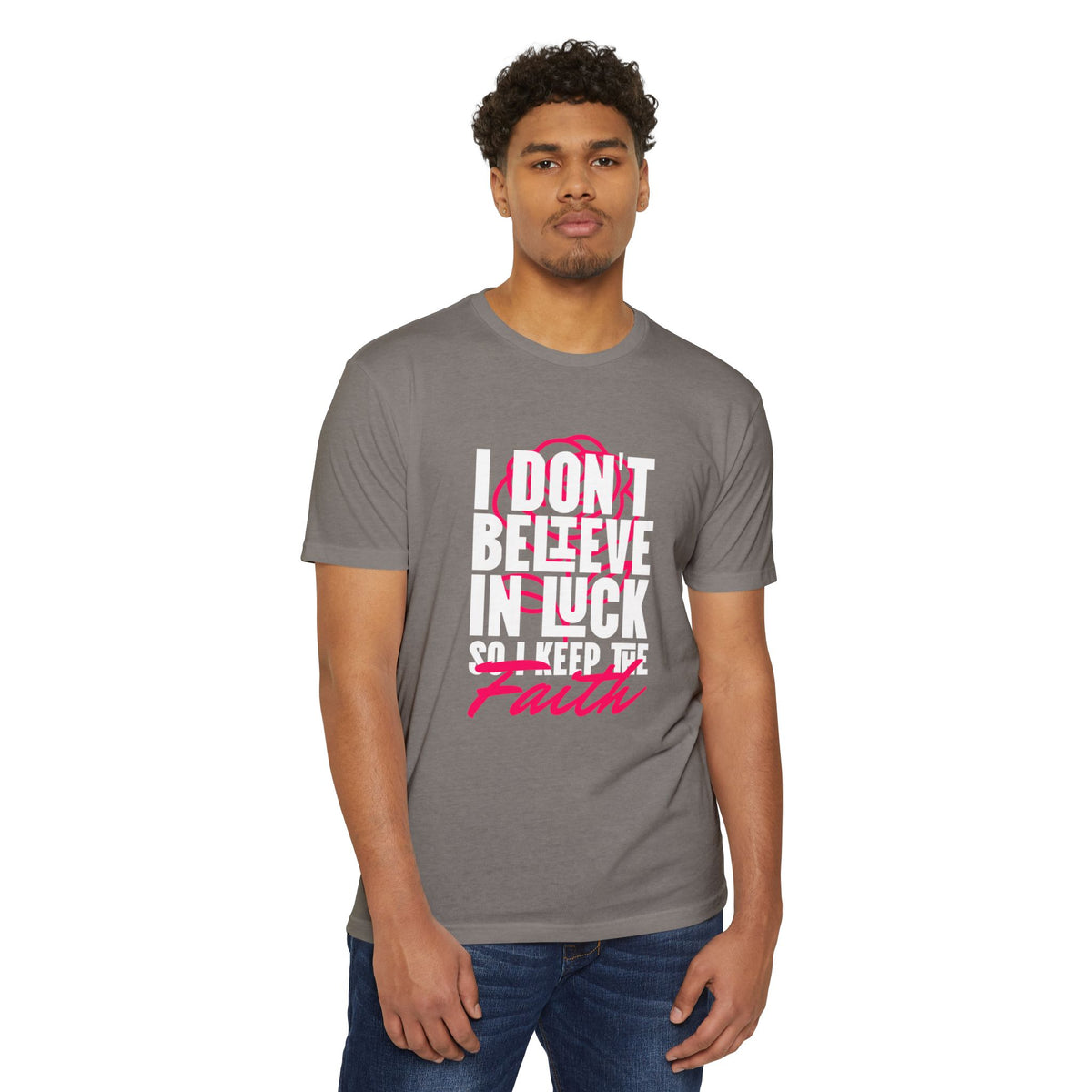 Over Luck T-Shirt – Conviction Over Superstition – product view 15