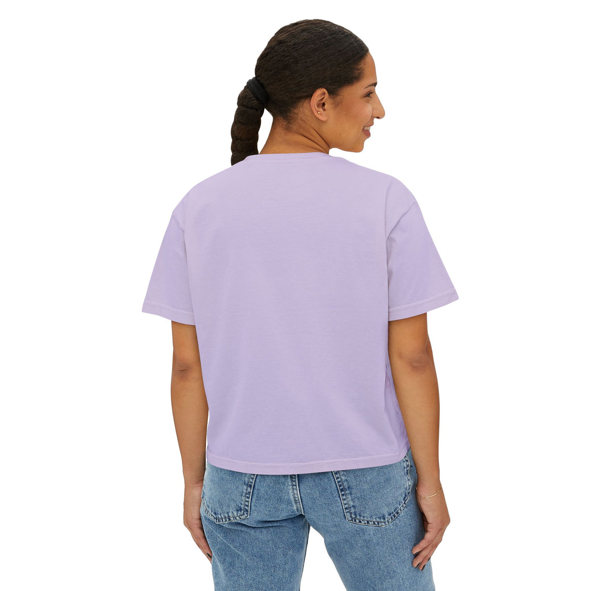 Faith Over Fear Boxy Tee — Pigment-Dyed Women's Graphic Shirt – product view 17