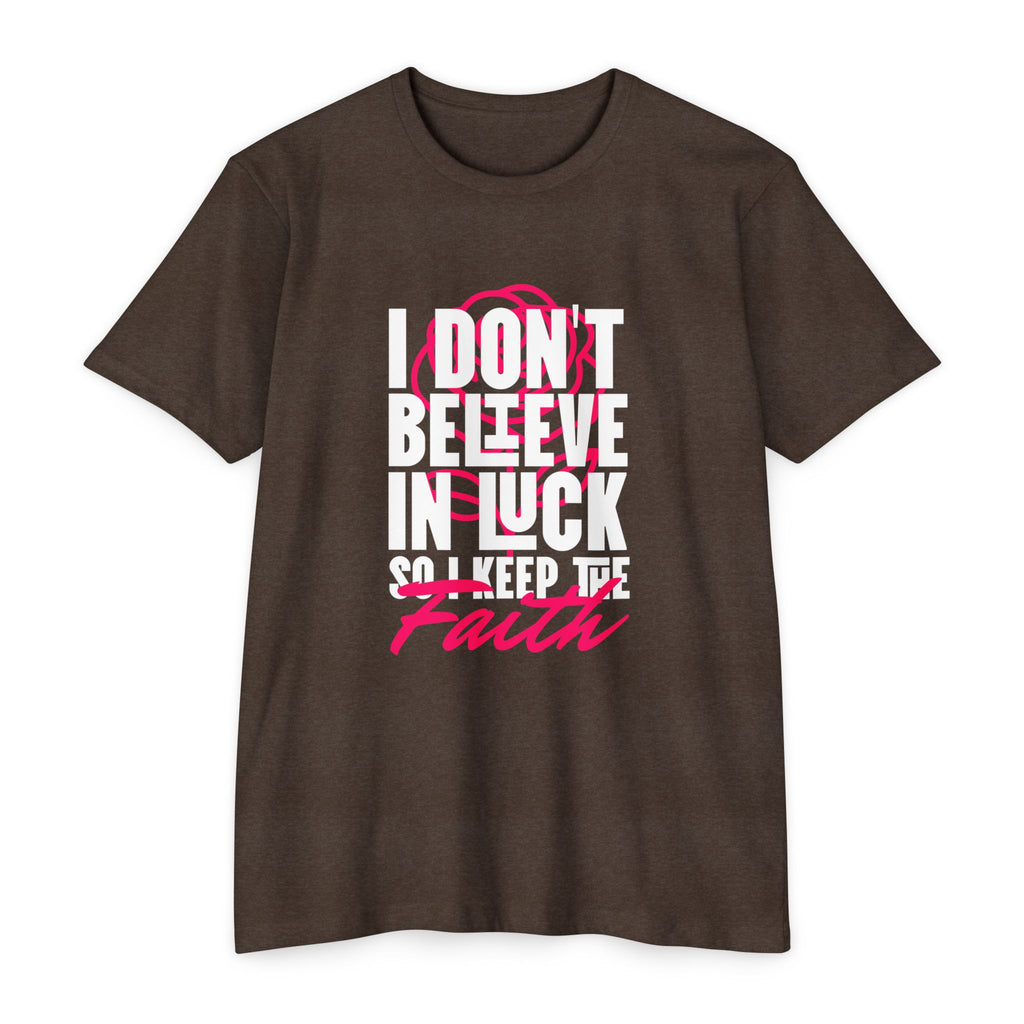 Over Luck T-Shirt – Conviction Over Superstition – product view 2