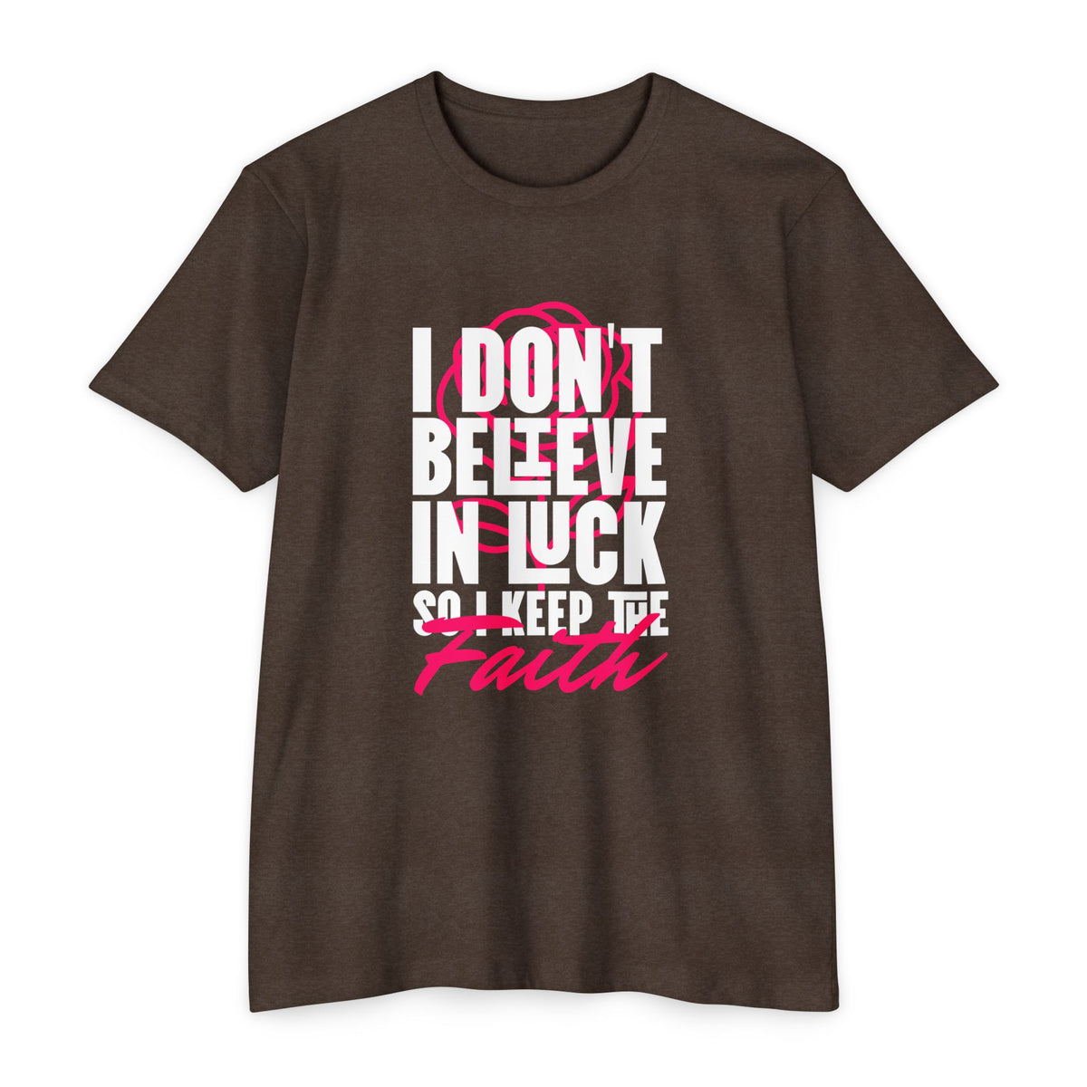 Over Luck T-Shirt – Conviction Over Superstition – product view 2