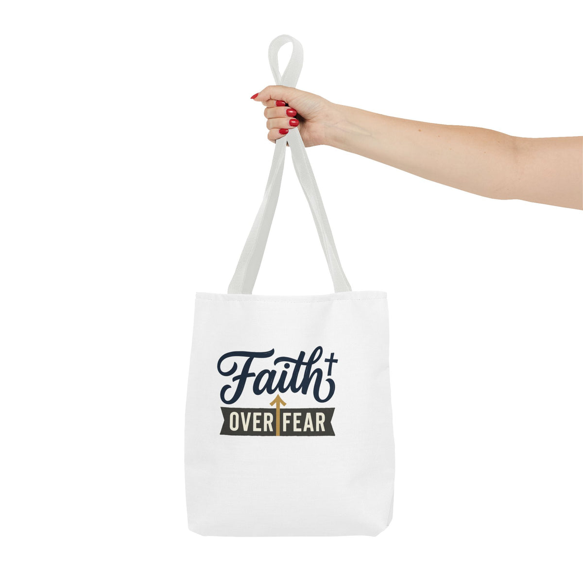 Faith Over Fear Tote Bag – Inspirational Christian Gift for Women – product view 9