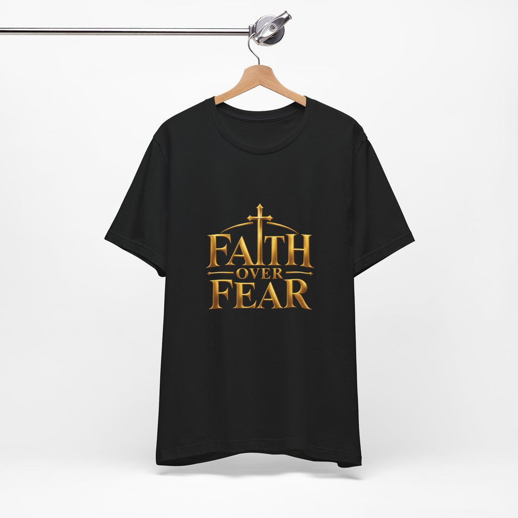 Faith Over Fear Gold Cross T-Shirt — product image 4