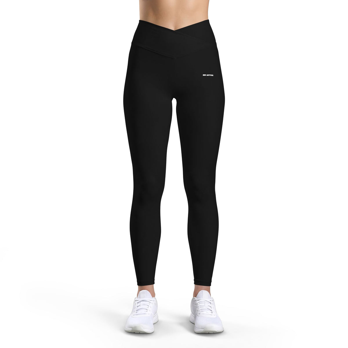 RW ACTIVE Women’s Luxe Crossover Leggings — Black — product image 5