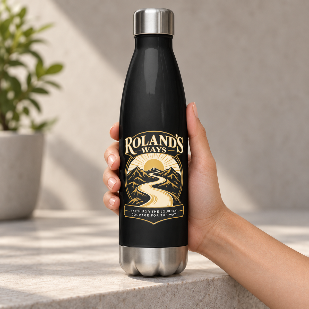 Roland’s Ways Faith for the Journey water bottle alternate view