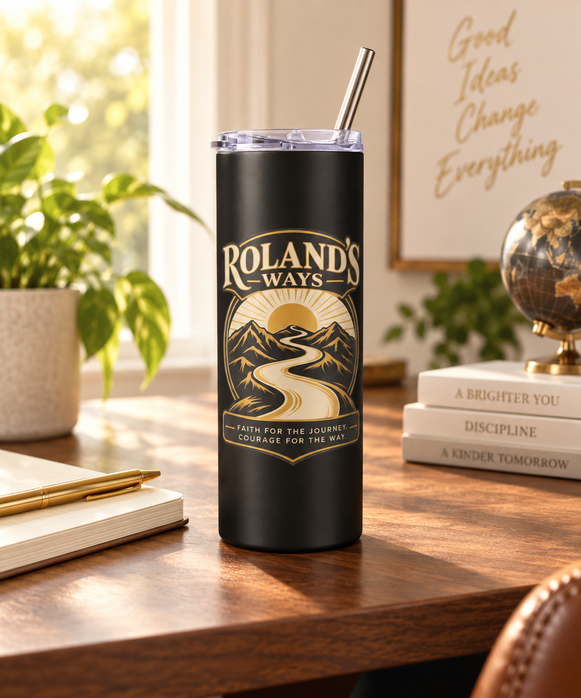 Black Faith for the Journey tumbler styled product image
