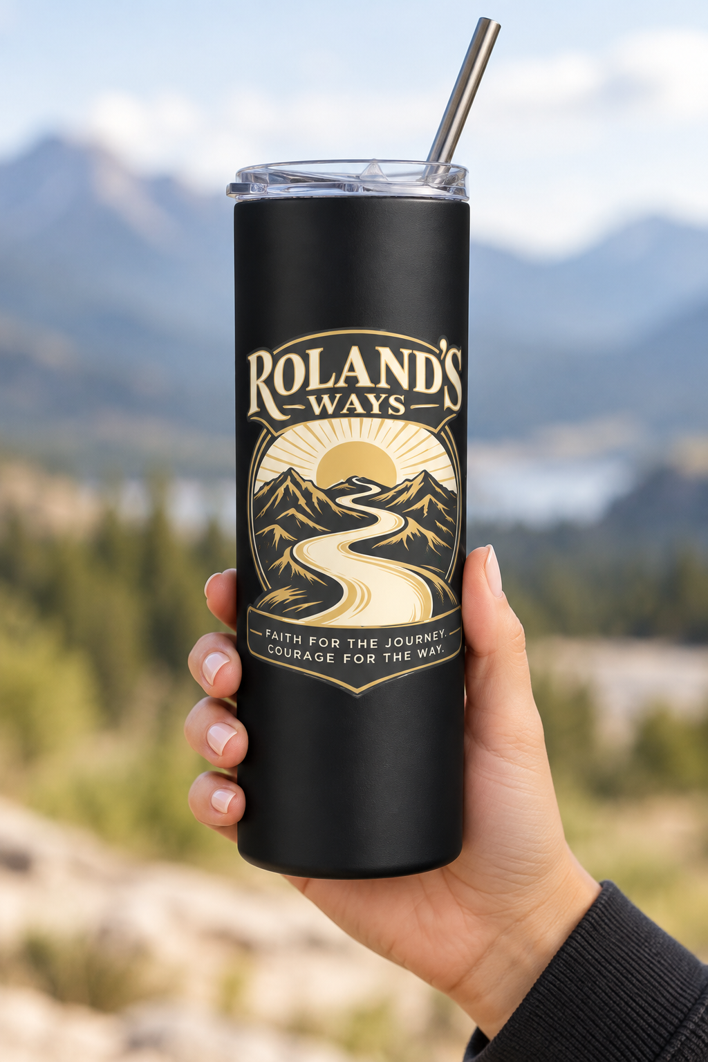 Faith for the Journey 20 oz tumbler alternate lifestyle view