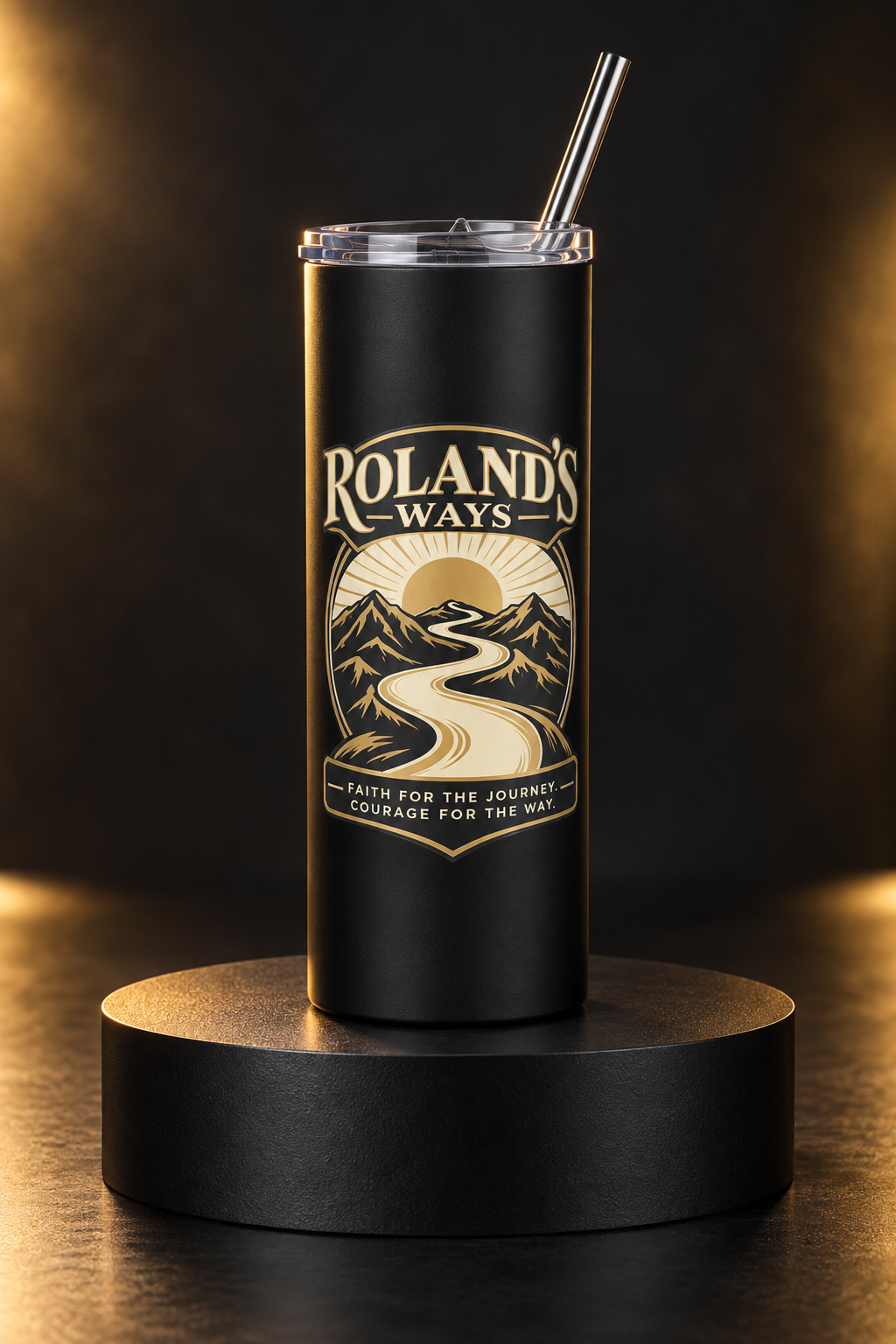 Faith for the Journey stainless steel travel tumbler presentation