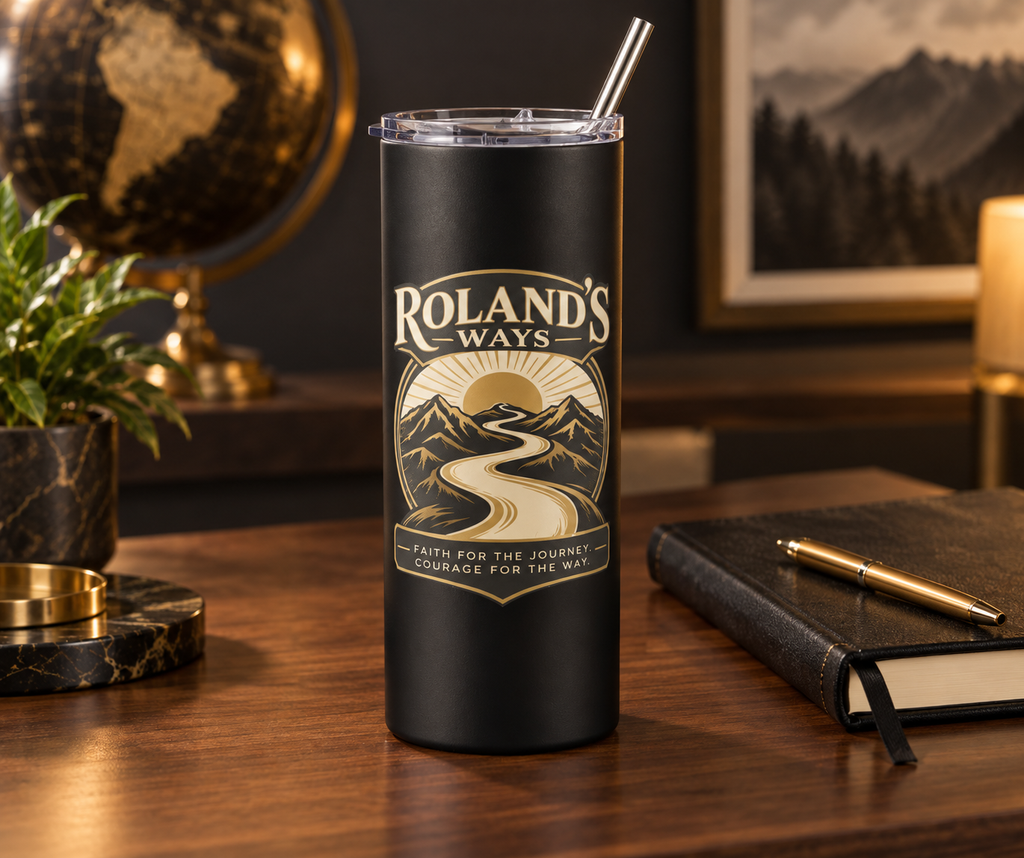 Roland’s Ways Faith for the Journey tumbler lifestyle image