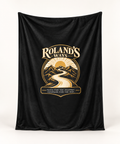 Faith for the Journey Velveteen Plush Blanket displayed on a bed