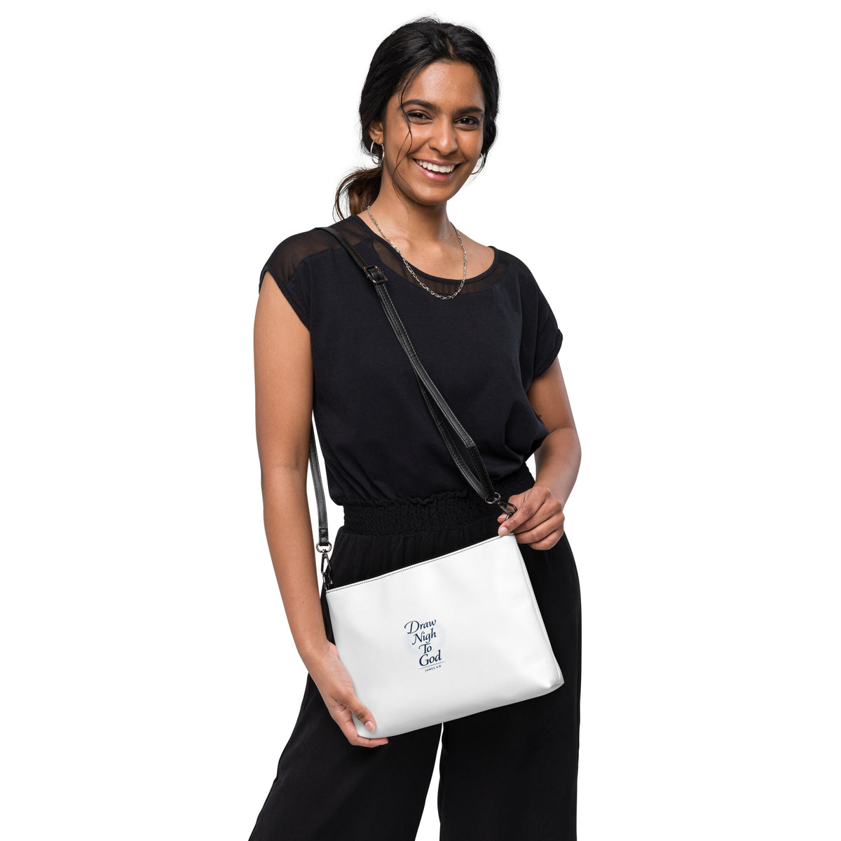 Carry Your Story Crossbody Bag – Convertible Faux Leather Purse – Product mockup