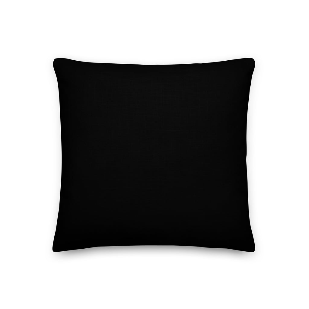Faith for the Journey Premium Pillow in black, back view