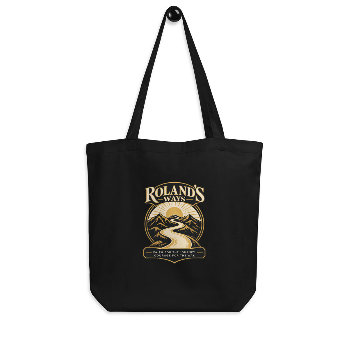 Faith for the Journey black tote bag product view
