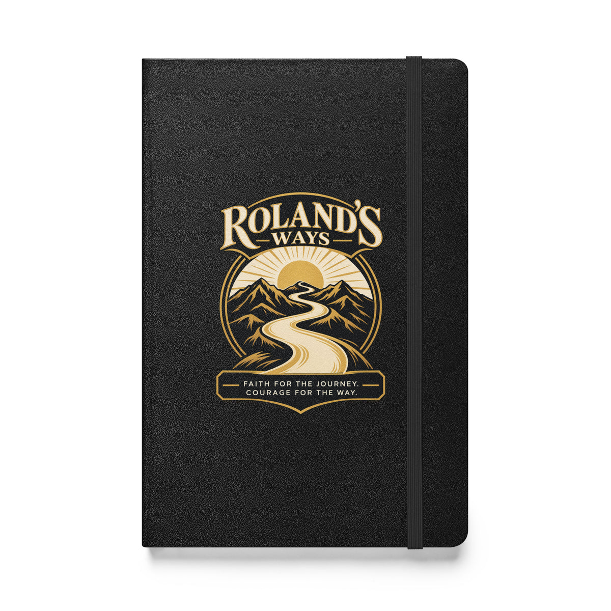 Faith for the Journey Hardcover Journal in black, front view