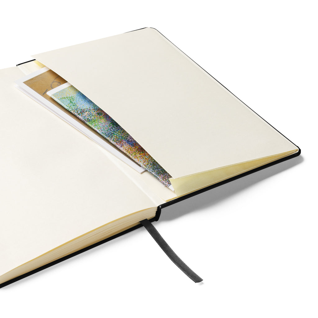 Roland’s Ways hardcover journal closure, ribbon, and pocket details