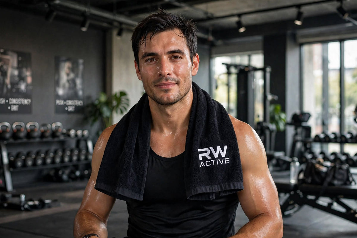 RW ACTIVE Everyday Gym Towel — Black — product image 8