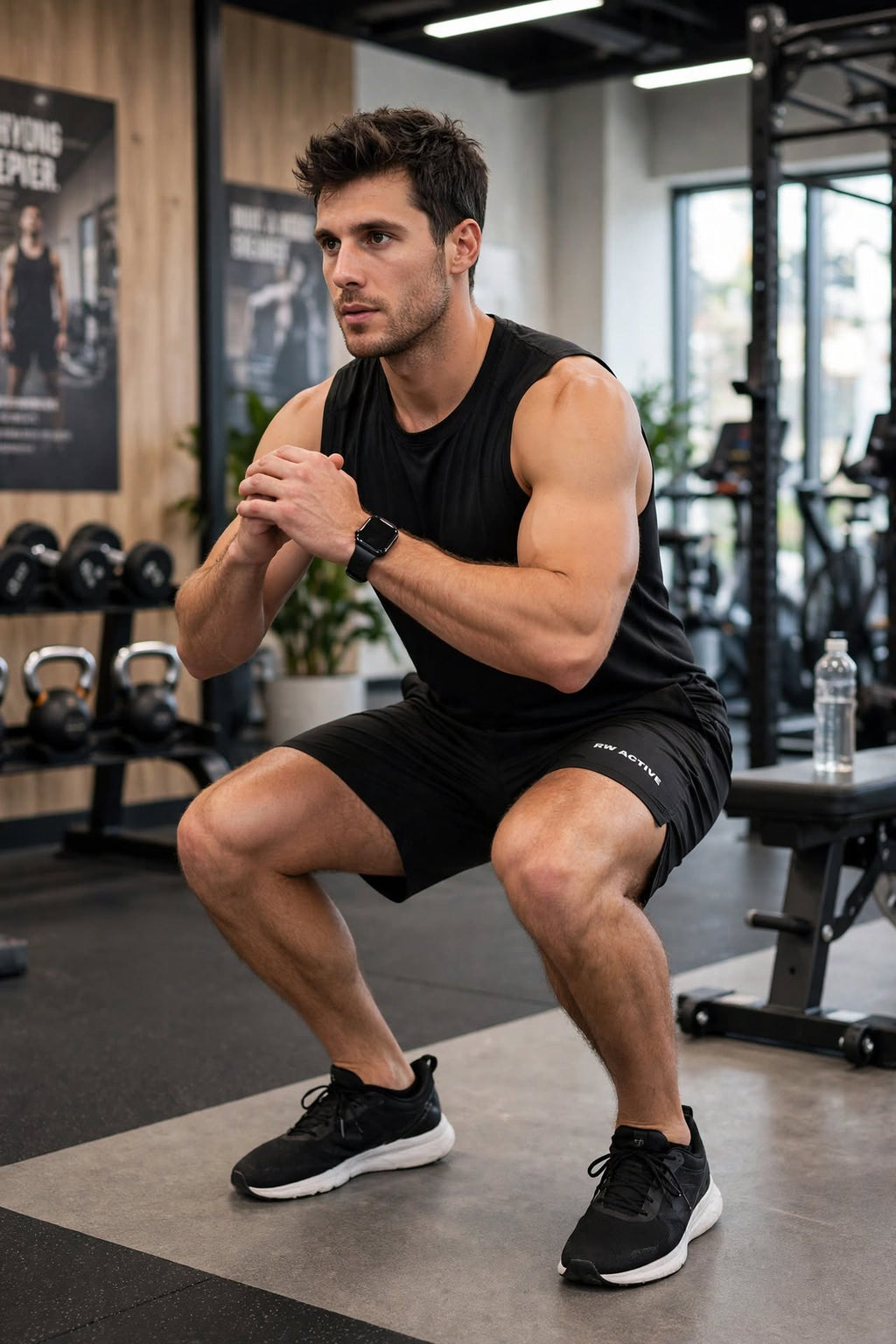 RW ACTIVE Men’s 7-Inch Performance Shorts — Black — product image 4