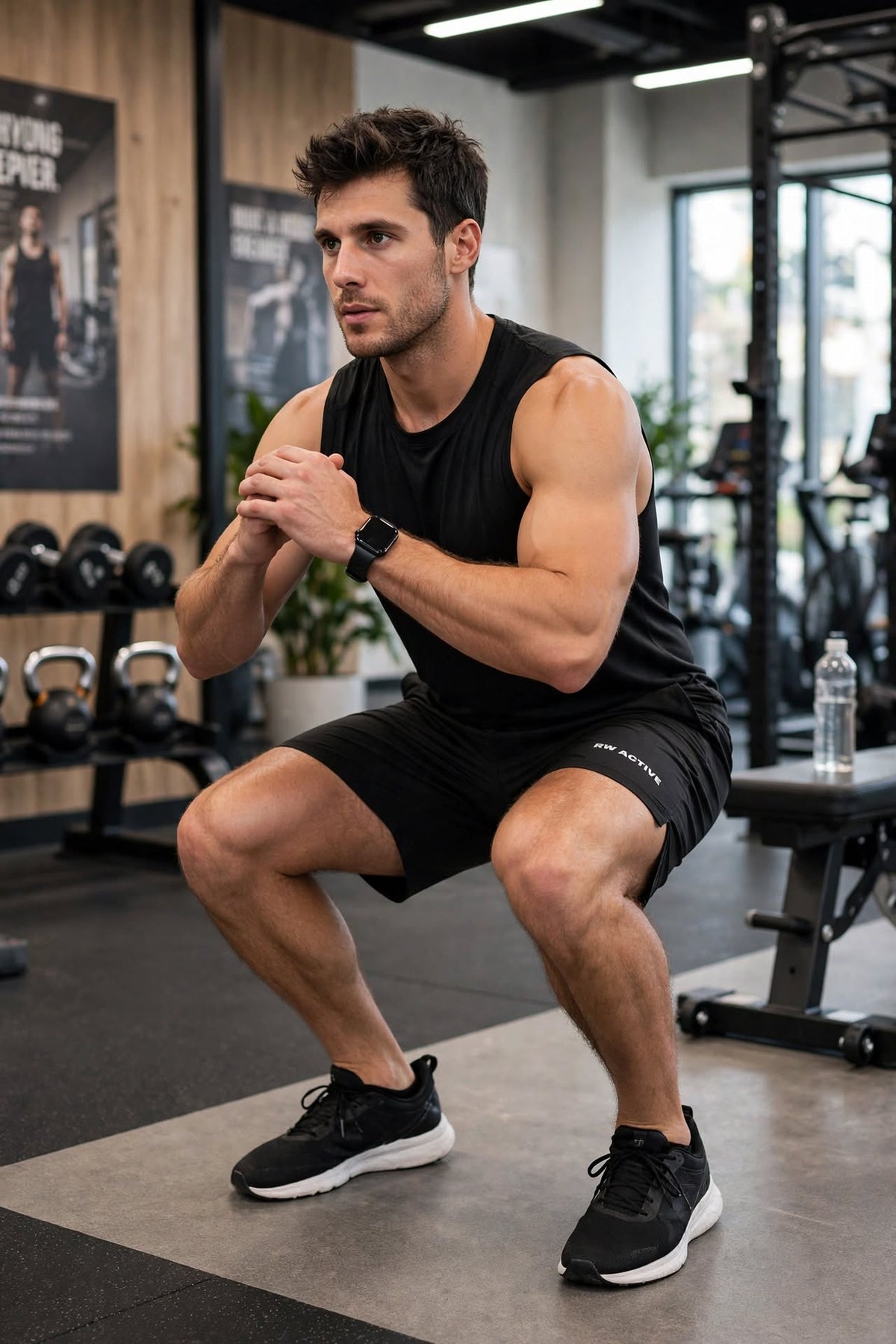 RW ACTIVE Men’s 7-Inch Performance Shorts — Black — product image 4