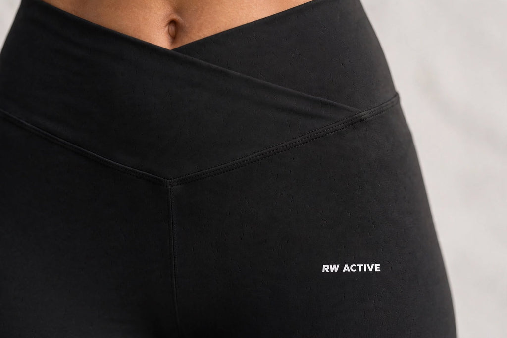 RW ACTIVE Women’s Luxe Crossover Leggings — Black — product image 7