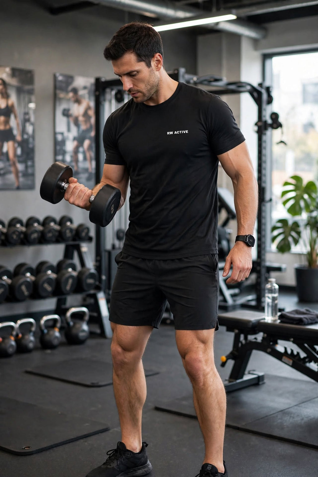 RW ACTIVE Men’s Performance Tee — Black — product image 9