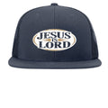Bold Statement Flat Bill Trucker Cap | Structured Snapback – Navy - 511 - FRONT