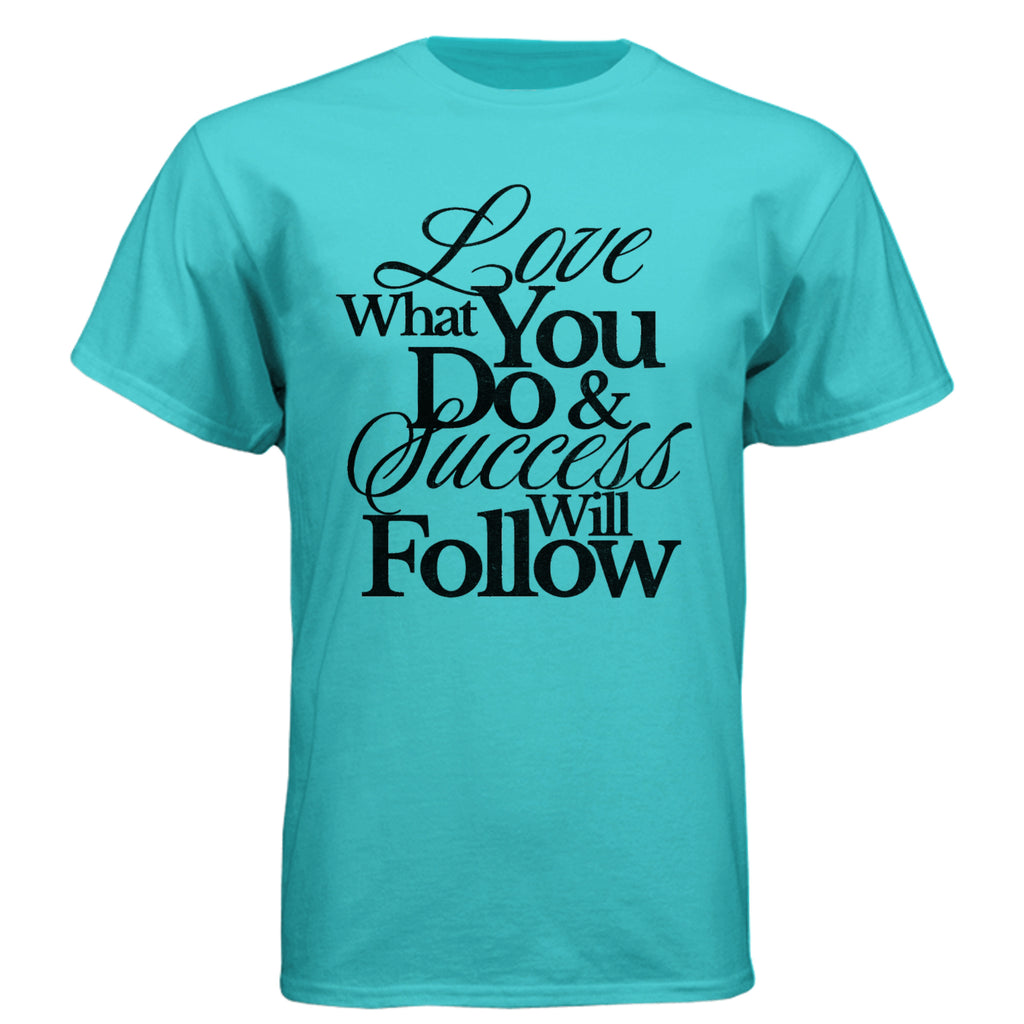 Success Will Follow Tee – Tahiti Blue - 6010 - FRONT