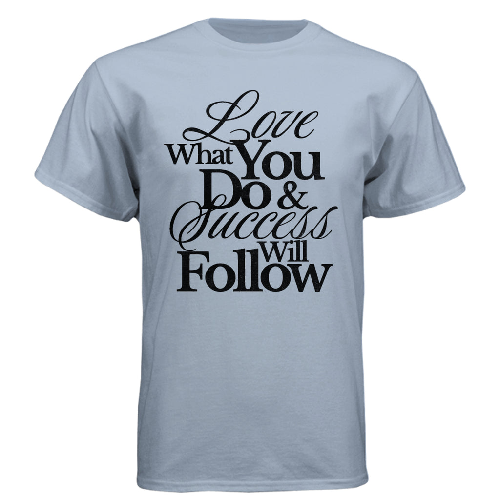 Success Will Follow Tee – Vintage Stonewash Denim - 6010 - FRONT