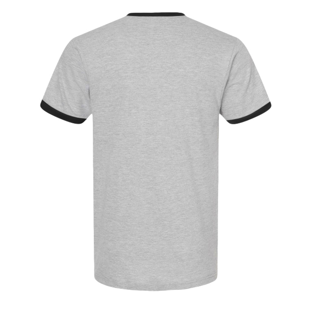Roland’s Ways Fine Jersey Ringer Tee – Heather Grey/ Black - 246 - BACK