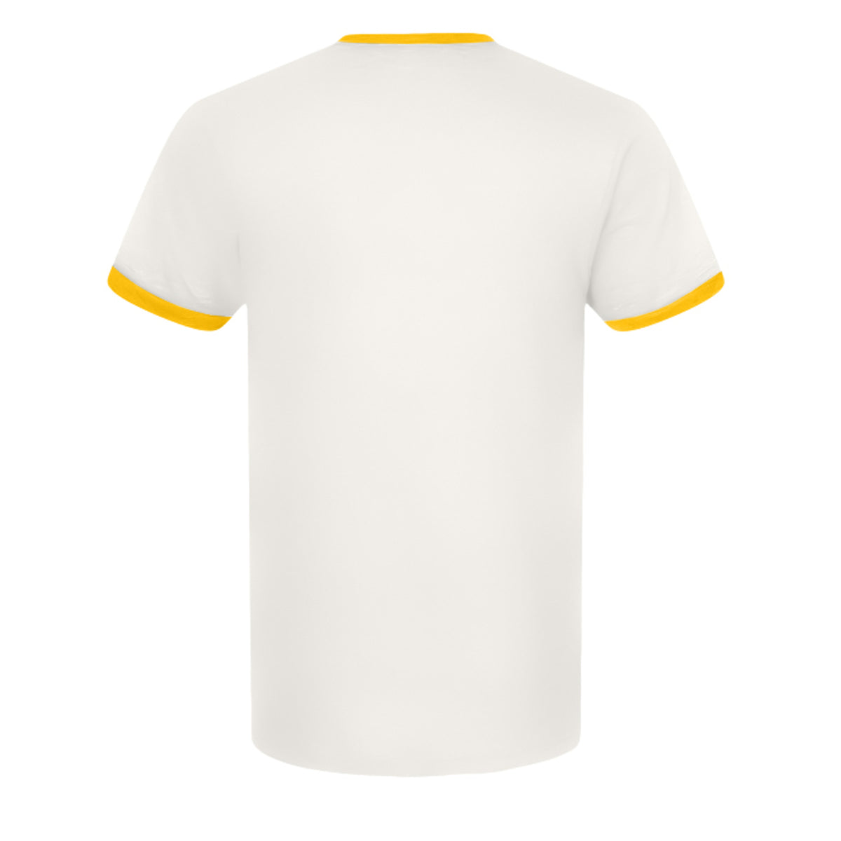 Roland’s Ways Fine Jersey Ringer Tee – Vintage White/ Mellow Yellow - 246 - BACK