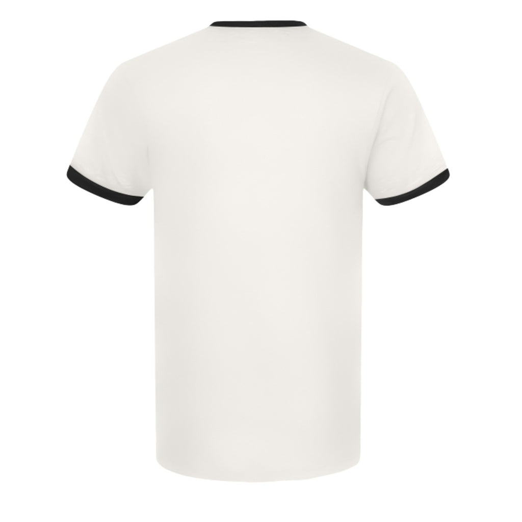 Roland’s Ways Fine Jersey Ringer Tee – Vintage White/ Black - 246 - BACK