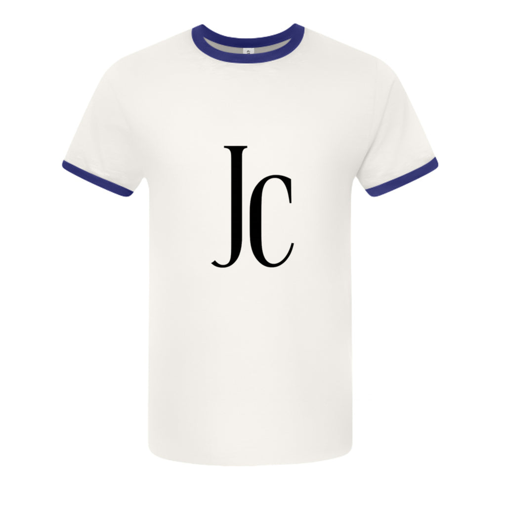 Roland’s Ways Fine Jersey Ringer Tee – Vintage White/ Inked India - 246 - FRONT