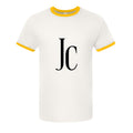 Roland’s Ways Fine Jersey Ringer Tee – Vintage White/ Mellow Yellow - 246 - FRONT