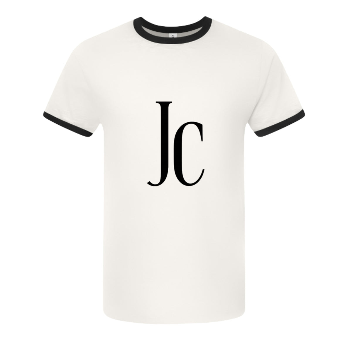 Roland’s Ways Fine Jersey Ringer Tee – Vintage White/ Black - 246 - FRONT