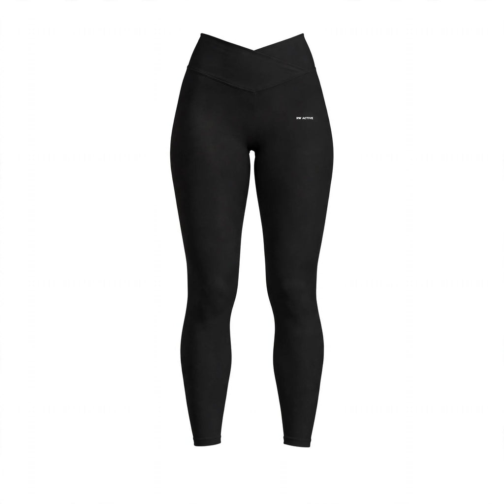 RW ACTIVE Women’s Luxe Crossover Leggings — Black — product image 8