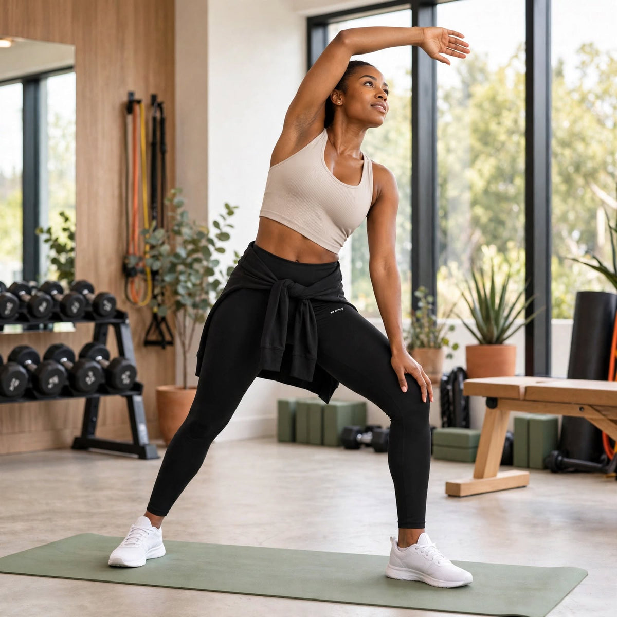 RW ACTIVE Women’s Luxe Crossover Leggings — Black — product image 2