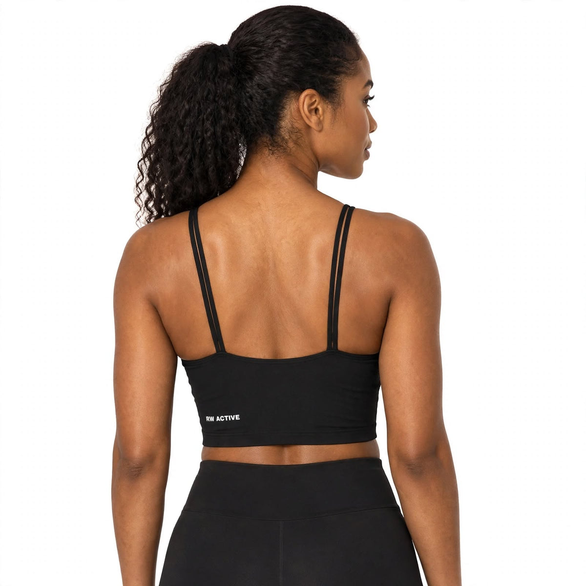 RW ACTIVE Women’s Luxe Sports Bra — Black — product image 4