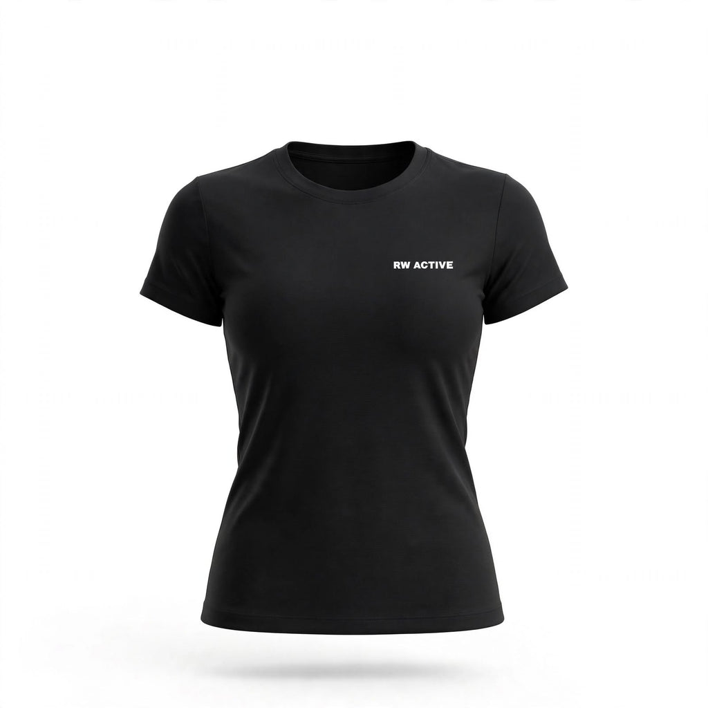 RW ACTIVE Women’s Luxe Fitted Tee — Black — product image 7
